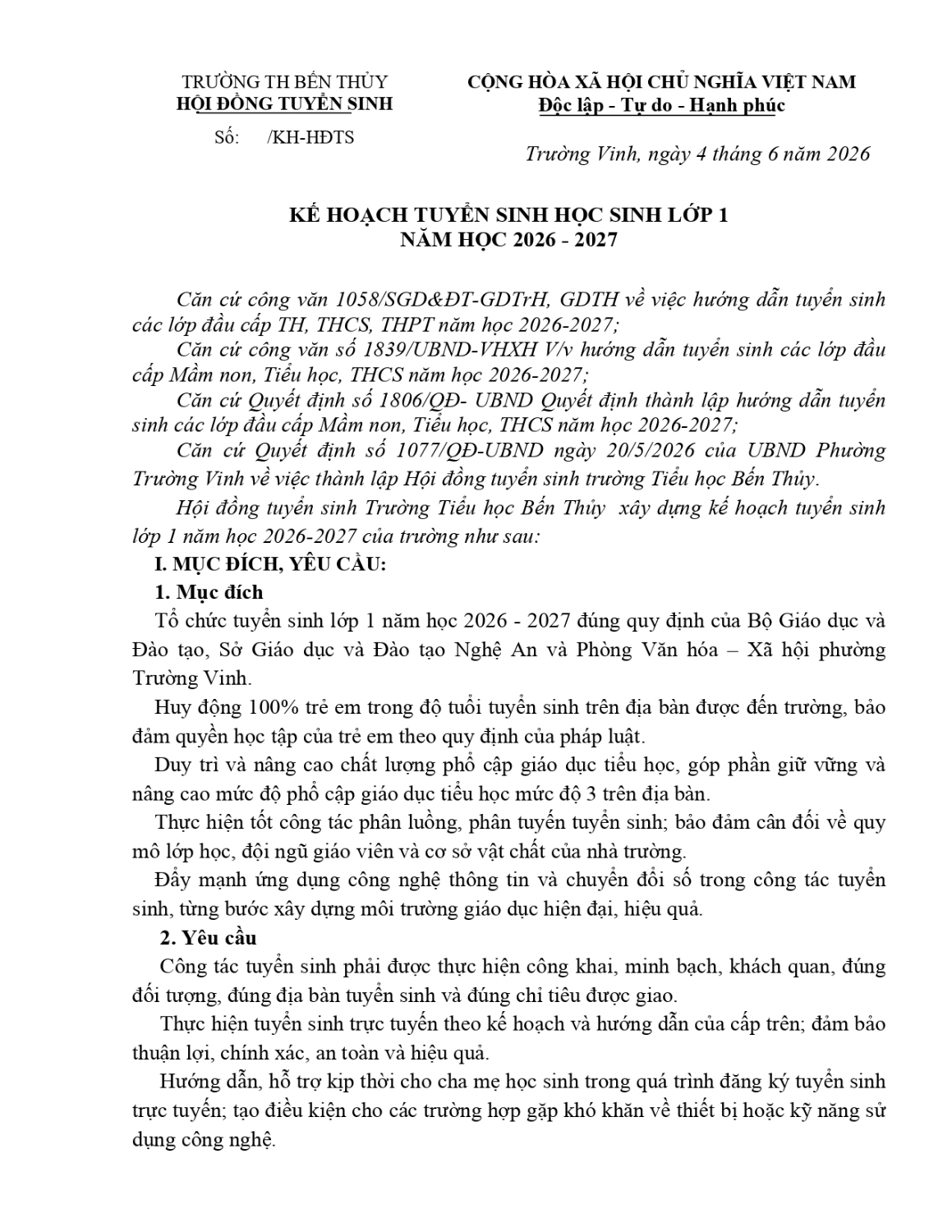 KH TUYỂN SINH NĂM 2026 page 0001